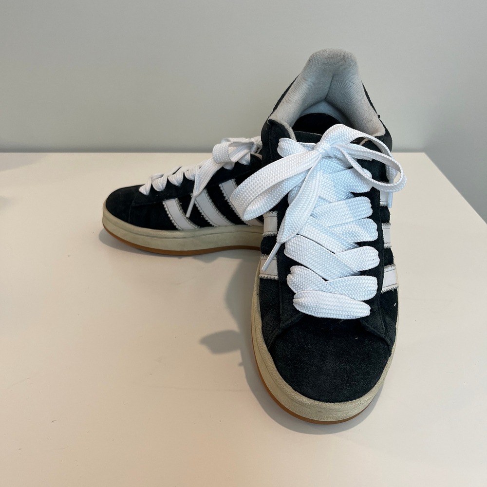 Adidas Campus 00s Core Black White Gum Suede Sneakers HQ8708 Mens 6 Womens 7.5